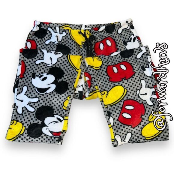 Disney Grey and Black Mickey Mouse Fleece Pajama Pants 2XL - Picture 4 of 7